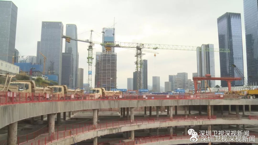 （前海国际枢纽中心项目建设图）